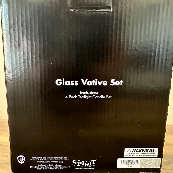 NEW in Box | Beetlejuice 4 Votive Décor Candle Set - Spirit Halloween Exclusive - Picture 3 of 8